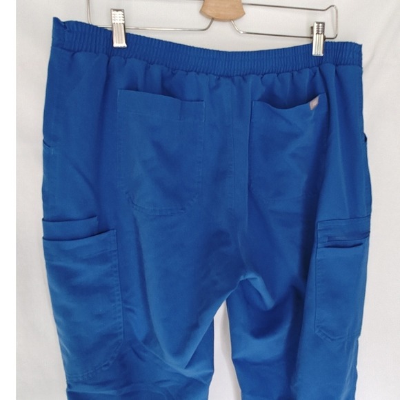 FIGS High Waisted Yola Skinny Scrub Pants Blue Straight Leg TW2000R Large L - Picture 5 of 9